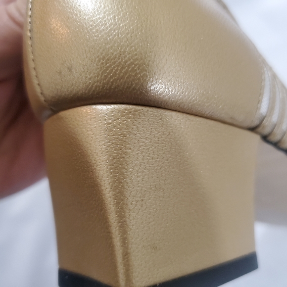 J. Renee Dressy Heels Gold Mesh 7M - Picture 9 of 13